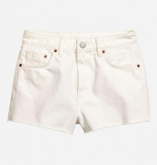 Шорти XS Мини-шорты  джинсові для жінки H&M 0468695-6 білий 82377