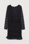 Плаття XS   з мережива для жінки H&M 0919040-001 чорний 82432
