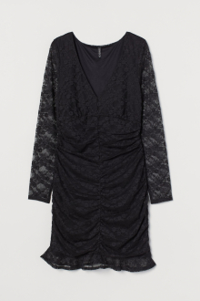 Сукня (плаття) XS   з мережива для жінки H&M 0919040-001 чорний 82432
