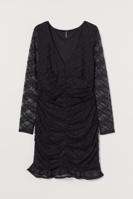 Сукня (плаття) XS   з мережива для жінки H&amp;M 0919040-001 чорний 82432