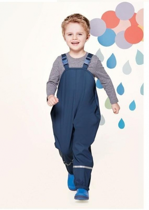 Напівкомбінезон-дощовик    на флісовій підкладці для хлопчика Lupilu 356920 086-92 см (12-24 months) темно-синій 68399