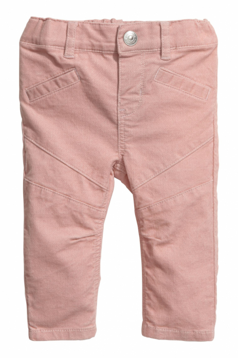 Штани із м'якого оксамиту для дівчинки H&amp;M 0558888001 080 см (9-12 months) рожевий 62368