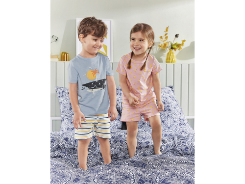 Піжама (футболка і шорти) для хлопчика Lupilu 409985 122-128 см (6-8 years) блакитний  79601