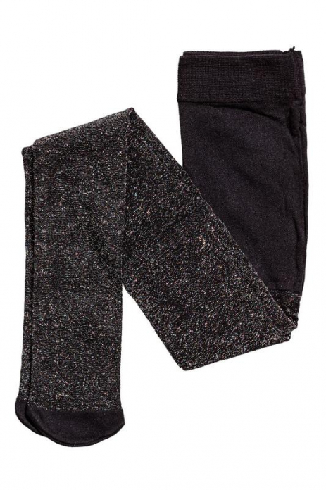 Колготки 110-116 см (4-6 years)   з люрексовою ниткою для дівчинки H&amp;M BDO59339 чорний 85381