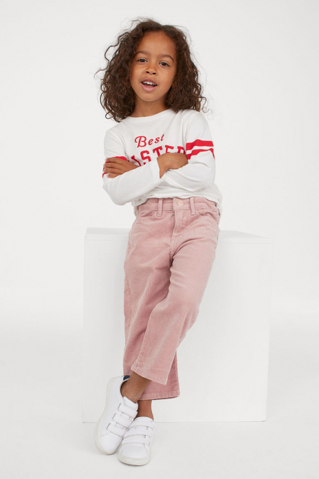 Штани  для дівчинки H&amp;M 0762767001 140 см (9-10 years) рожевий 62374