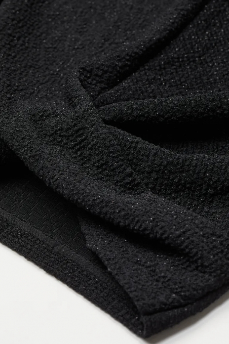 Топ з блискучого трикотажу для жінки H&amp;M 0930478-002 36 / S чорний  82857
