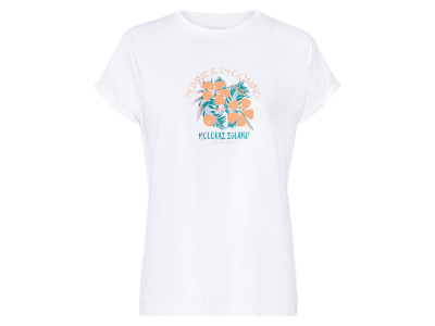 Футболка (звич.) бавовняна з принтом для жінки Esmara 371629 34 / XS білий  87458