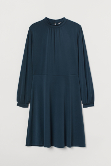 Плаття з вирізом ззаду для жінки H&M 0912095-006 36 / S темно-синій  80616