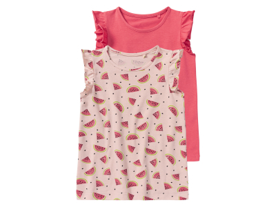 Футболка (звич.) набір 2 шт. для дівчинки Lupilu 437249 122-128 см (6-8 years) рожевий  89791