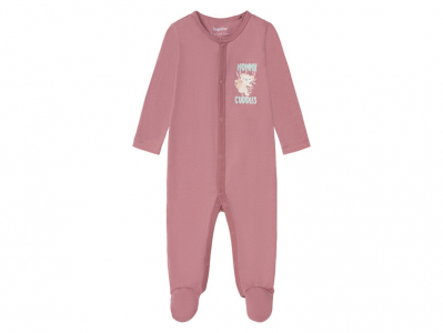 Чоловічок бавовняний на кнопках для дівчинки Lupilu 372615 080 см (9-12 months) рожевий  90195