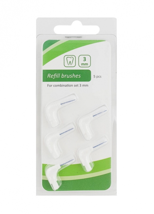 Зубные ёршики набор 5 шт. для межзубных промежутков  Edeka 802357 З мм Белый  74611