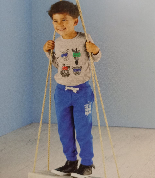 Спортивні штани 098-104 см (2-4 years)  Джоггеры утеплені для хлопчика Lupilu 293642 синій 73151