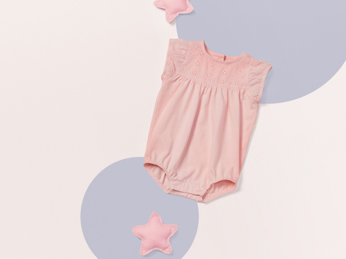 Боді (звич.) з коротким рукавом для дівчинки Lupilu 461446 050-56 см (0-2 months) рожевий  89376