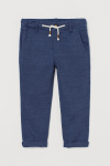Штани    з регульованою талією для хлопчика H&M 0760336-005 104 см (3-4 years) синій 80193