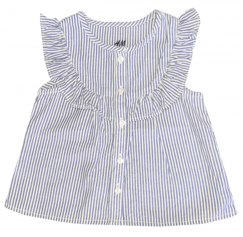 Блузка    бавовняна для дівчинки H&amp;M 0574282001 074 см (6-9 months) блакитний 44800