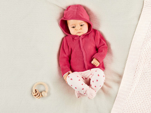 Кофта махрова з капюшоном для хлопчика Lupilu 370261 074-80 см (6-12 months) темно-синій  90236