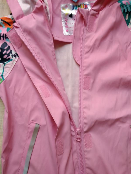 Куртка-дощовик водовідштовхувальна та вітрозахисна для дівчинки Lupilu 292371 110-116 см (4-6 years) рожевий  74048