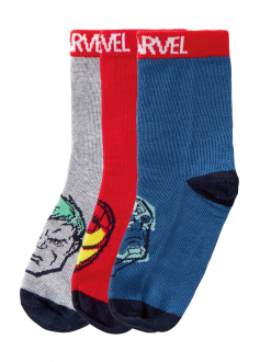 Шкарпетки 3 пари середньої довжини для хлопчика Marvel 386911 розмір взуття 23-26 (2-4 years) Різнобарвний  74558