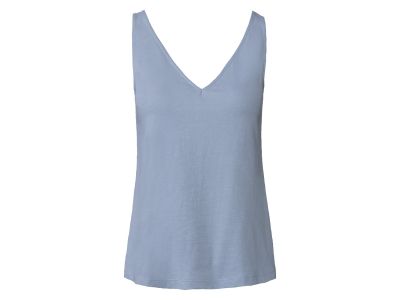 Топ (звич.) із суміші льону та віскози для жінки Esmara 418192 34 / XS блакитний  88782