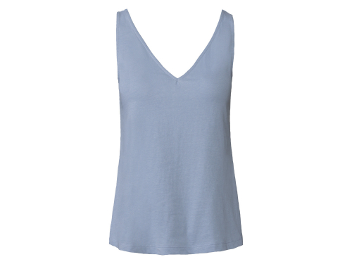 Топ (звич.) із суміші льону та віскози для жінки Esmara 418192 34 / XS блакитний  88782