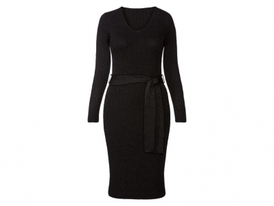 Сукня-плаття (звич.) з люрексовою ниткою для жінки Esmara 425366 34 / XS чорний  88457