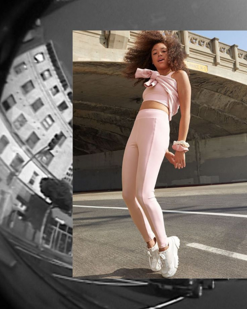 Спортивний топ борцівка для жінки H&amp;M 0838197-002 34 / XS рожевий  82501