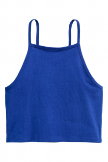 Майка L   укорочена для жінки H&M 0377277-010 синій 82457
