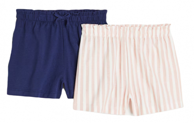 Шорти 110 см (4-5 years)   набір 2 шт. бавовняні для дівчинки H&M 1171845-003 Різнобарвний 85786