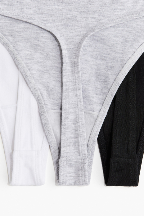 Трусики-стринги бавовняні для жінки H&amp;M 1245865-003 40 / L сірий  87423