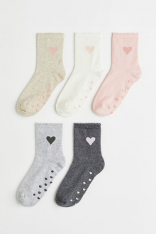 Шкарпетки (пусто)   набір 5 пар. для дівчинки H&M 1012098003 розмір взуття 31-33 (8-10 years) Різнобарвний 80984