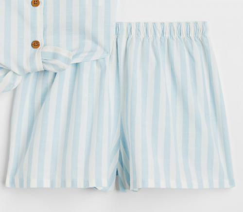 Шорти бавовняні для дівчинки H&amp;M 1071058-001 134 см (8-9 years) блакитний  83757
