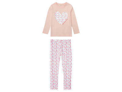 Піжама (лонгслів і штани) для дівчинки Lupilu 498521 098-104 см (2-4 years) рожевий  78213