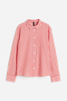 Рубашка прямого крою для жінки H&M 1134781-003 34 / XS червоний  80901
