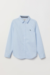 Рубашка з довгими рукавами для хлопчика H&M 0813060-001 110 см (4-5 years) блакитний  80056