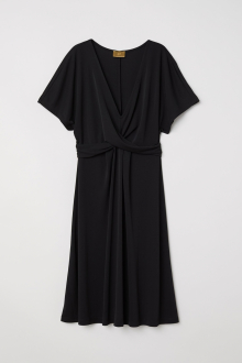 Сукня (плаття) 34,XS   з V подібним вирізом для жінки H&M 0642960-001 чорний 82426