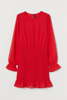 Плаття з зібраною спідницею для жінки H&M 0918905-002 40 / M (EU) червоний  82414