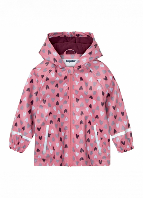 Куртка-дощовик на флісовій підкладці для дівчинки Lupilu 378004 086-92 см (12-24 months) рожевий  77110