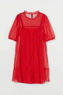Плаття з рюшами для жінки H&M 0928352-002 38 / M червоний  82415