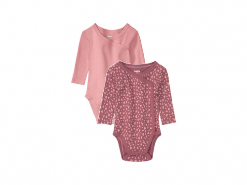 Боді 062-68 см (2-6 months)   бавовняна набір 2 шт. для дівчинки Lupilu 381781 рожевий 90493