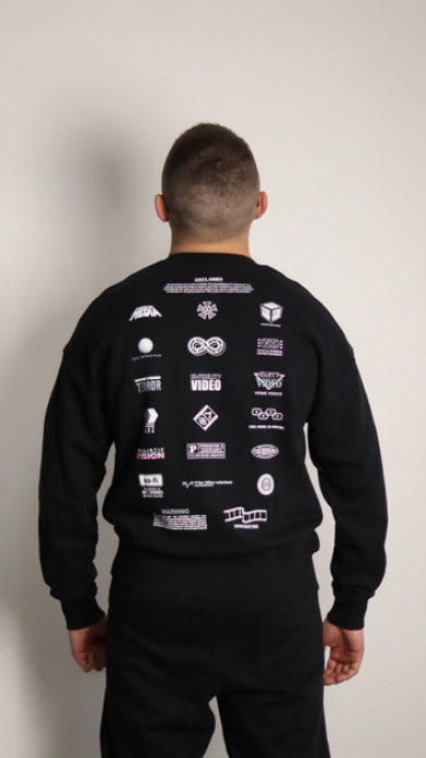 Світшот двунитка для чоловіка H&amp;M 1003931-006 38 / M чорний  85771