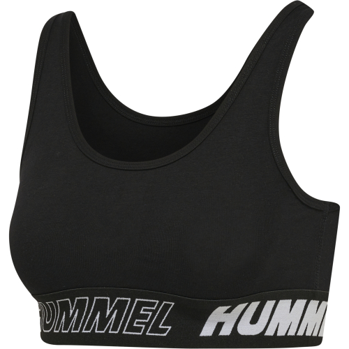 Спортивний топ бавовняний подвійний для жінки Hummel 213458 34 / XS чорний  78011
