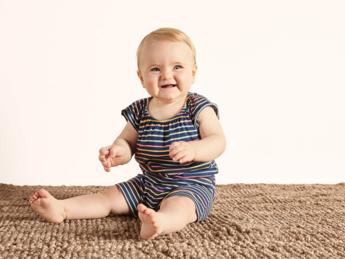 Комбінезон 086-92 см (12-24 months)   бавовняний на кнопках для дівчинки Lupilu 370940 Різнобарвний 86820