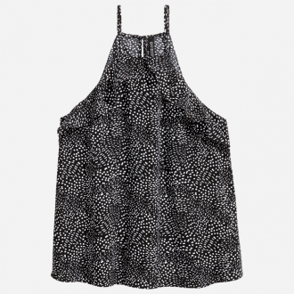 Топ без рукавів для жінки H&M 0480106-5 34 / XS (EU) чорно-білий  82817
