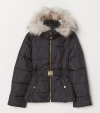 Зимова куртка 170 см (14-15 years)   на плюшевій підкладці для дівчинки H&M 0649510001 чорний 58773