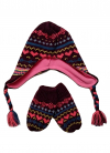 Комплект шапка + рукавиці мотузка та зав'язки орнамент для дівчинки Cool Club JA021809 обхват головы 42-44 (рост 62-68) Різнобарвний 72312