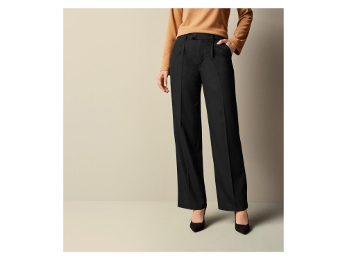Штани 40,M Regular Fit  широкі зі складками для жінки Esmara 477614 чорний 89272