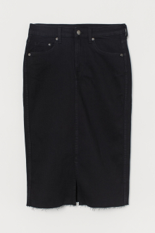 Спідниця джинсова для жінки H&M 0779250-006 40 / L (EU) чорний  80659