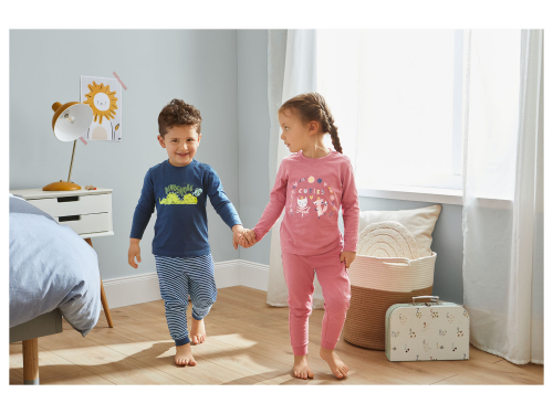 Піжама (лонгслів і штани) для дівчинки Lupilu 382074 086-92 см (12-24 months) рожевий  84922