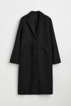 Пальто довжиною до ікри для жінки H&M 1085569-001 36 / S чорний  79828