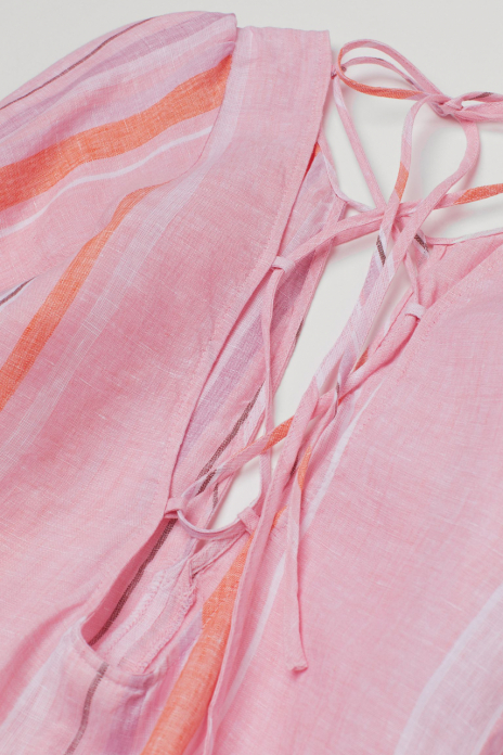 Плаття з повітряного льону для жінки H&amp;M 0963658-001 38 / M рожевий  80617